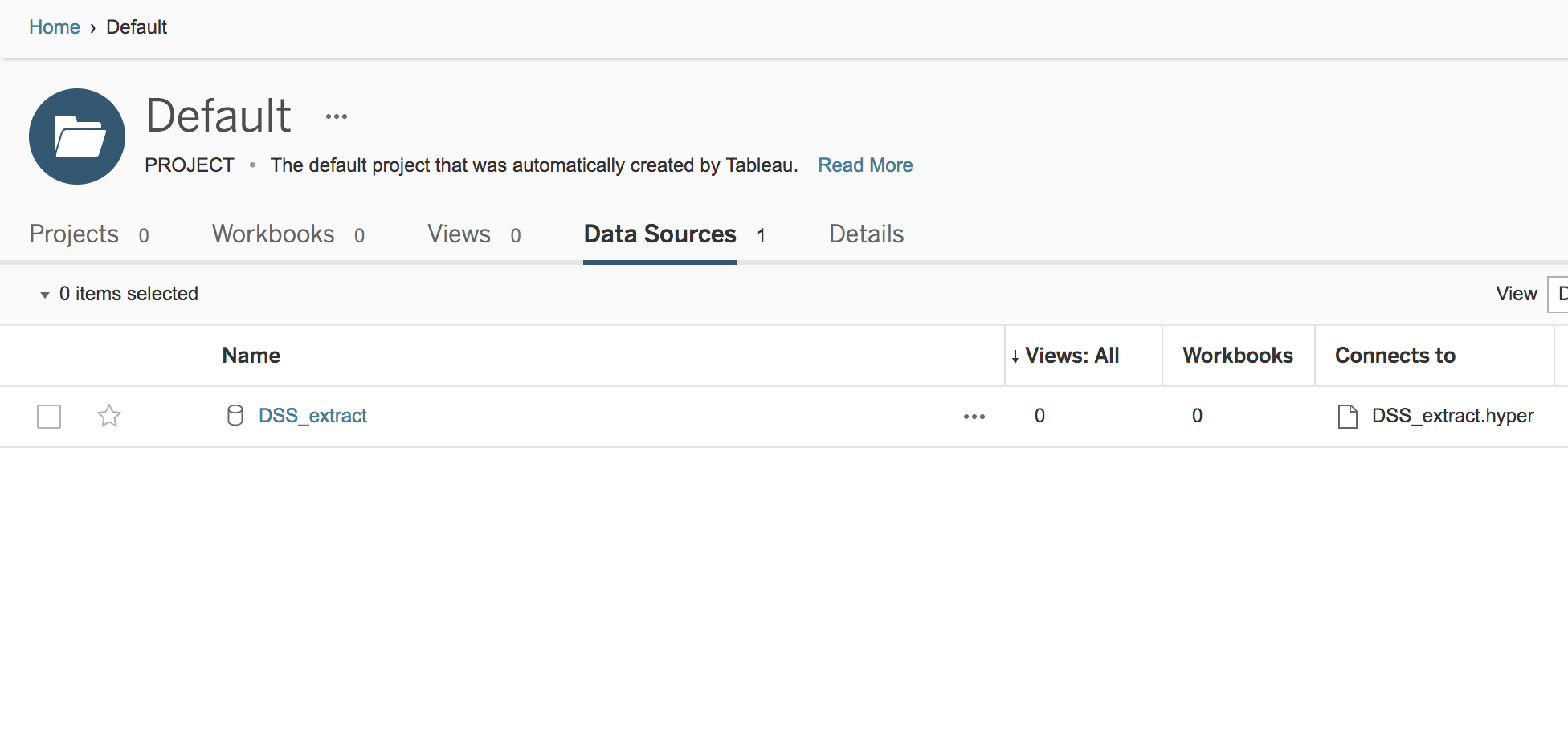 Upon completion your data should be visible in Tableau server