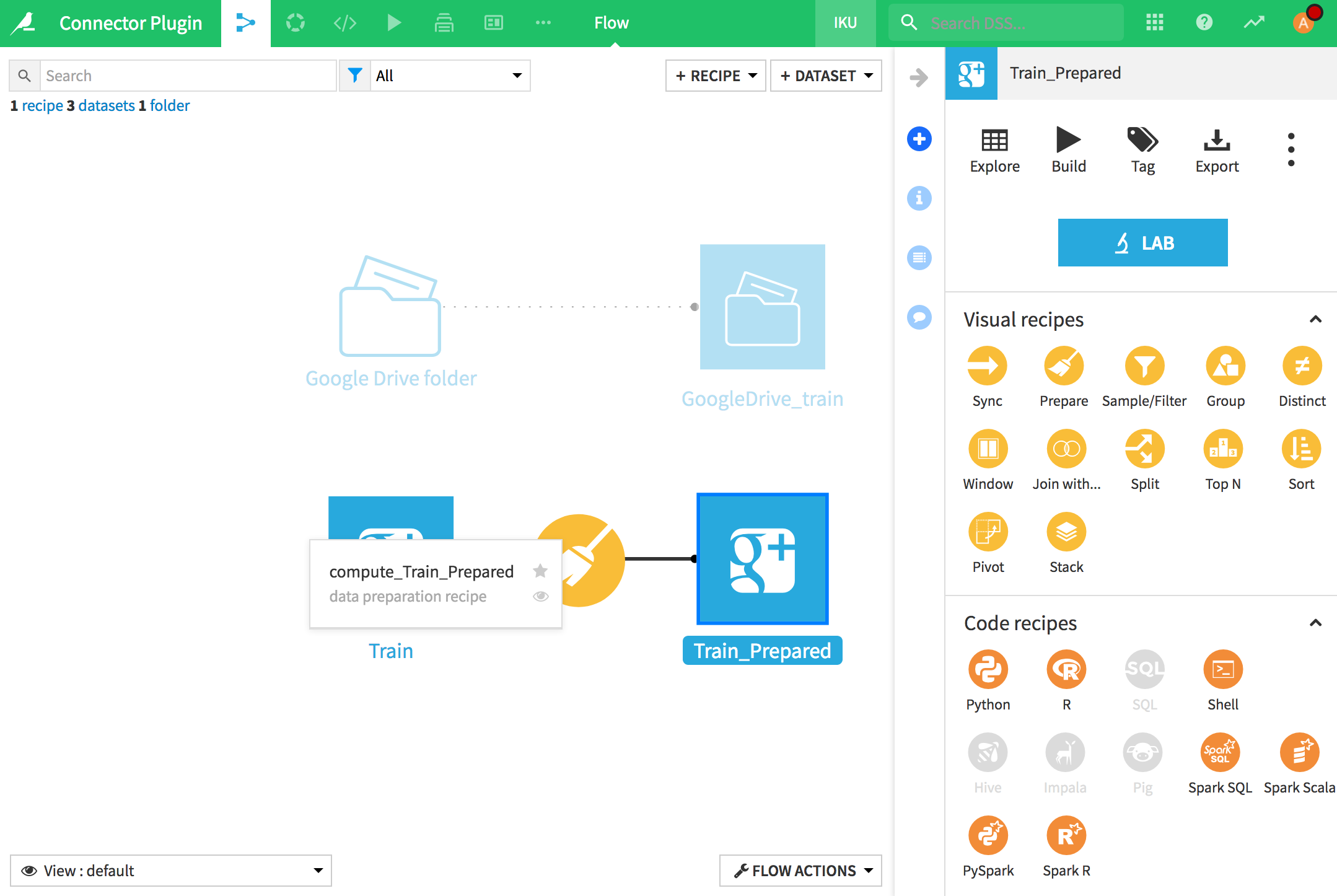 A simple connector to read a sheet from a Google Drive document