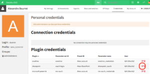 Dataiku DSS screenshot showing the authorization token request