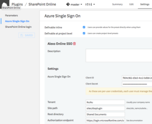 Dataiku DSS screenshot showing the plugin preset form