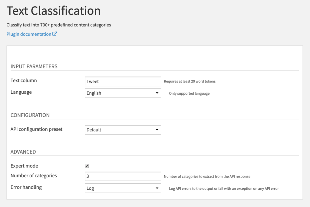 Text Classification Recipe