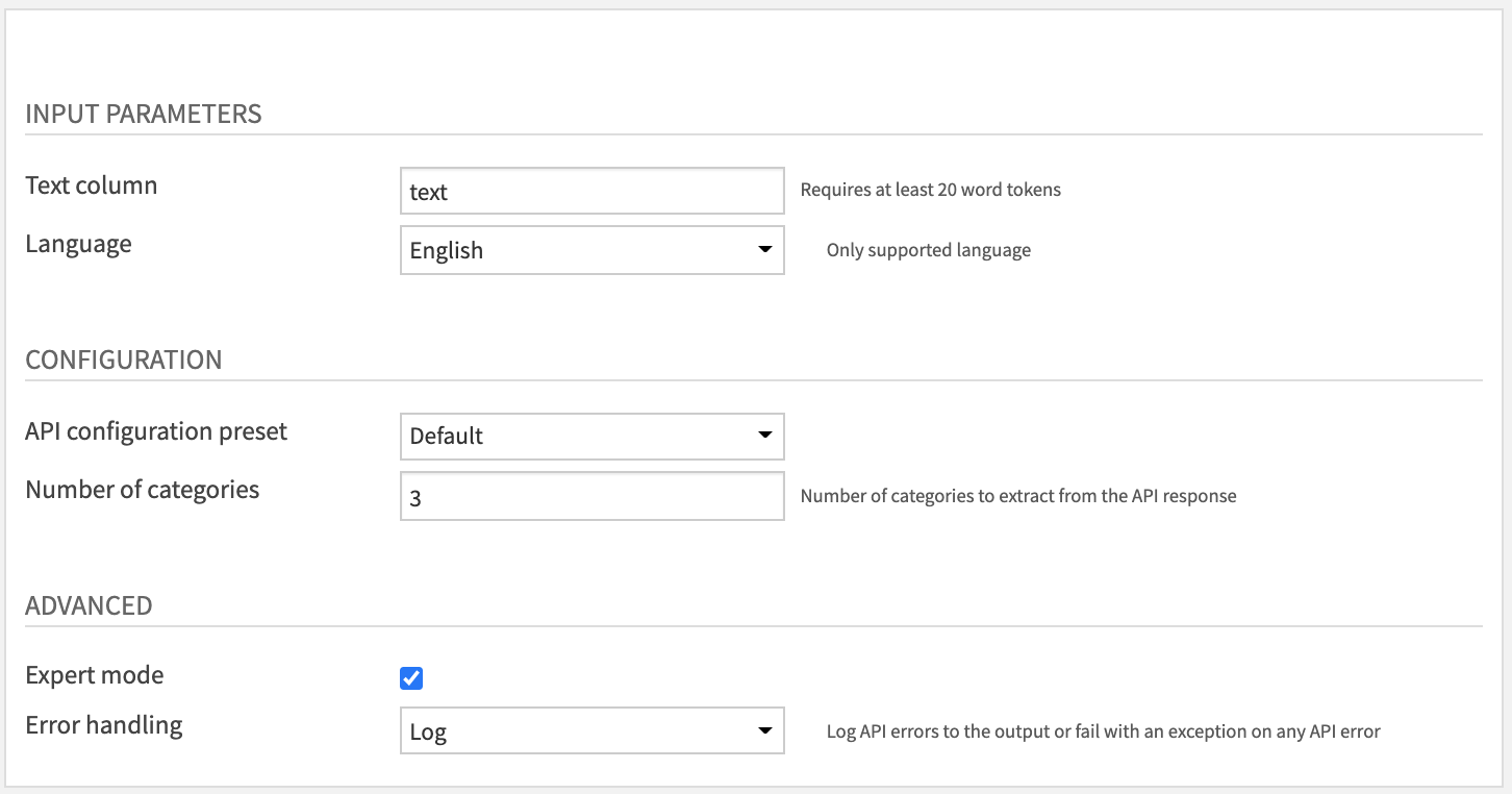 Plugin Google Cloud NLP Dataiku