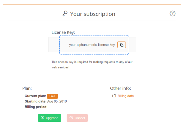 MeaningCloud License Key