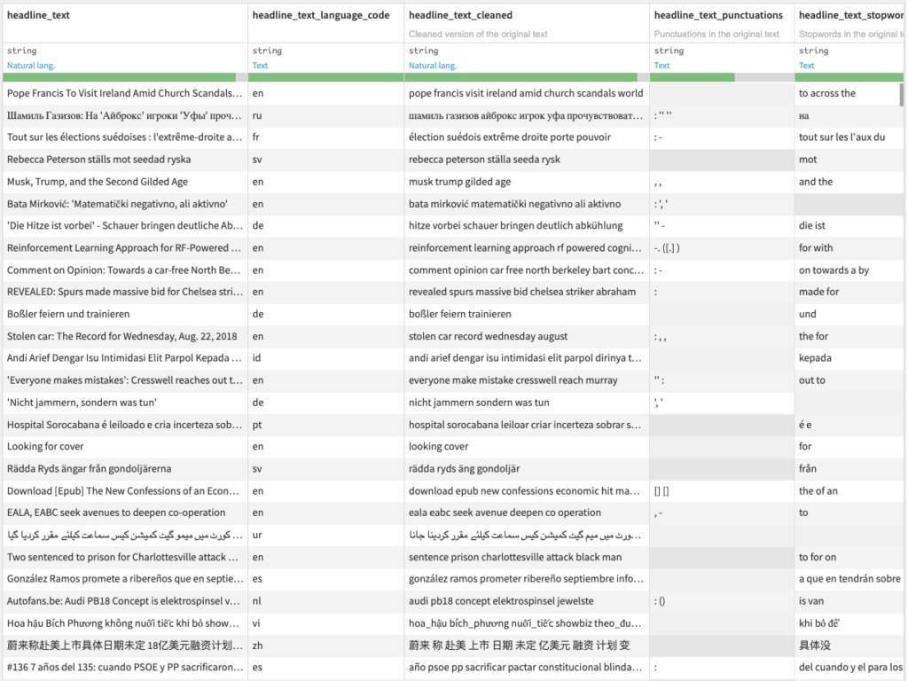 Text Cleaning Output Dataset