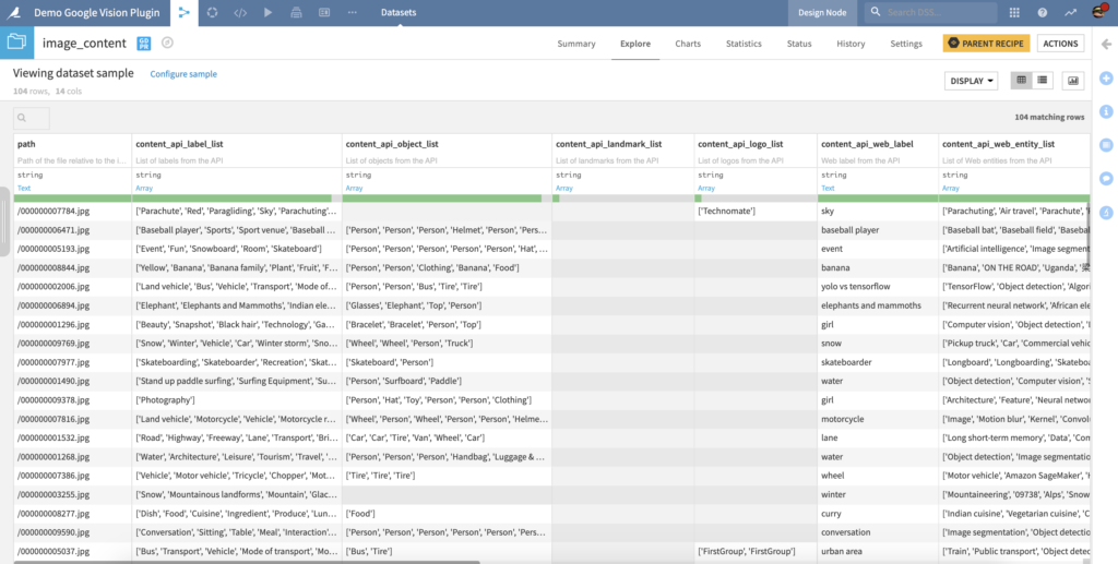 Content Detection & Labeling Output Dataset