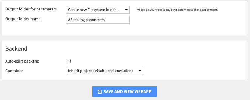 Sample size calculator settings