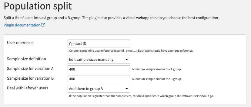 Edit sizes manually