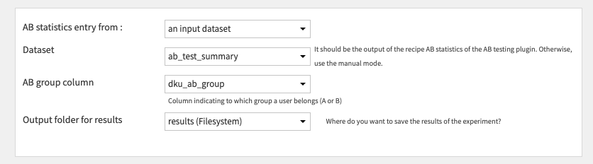 Setting the result analysis web app from the statistics dataset