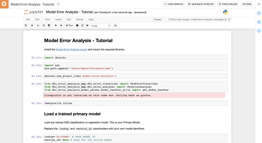 Plugin: Model Error Analysis | Dataiku