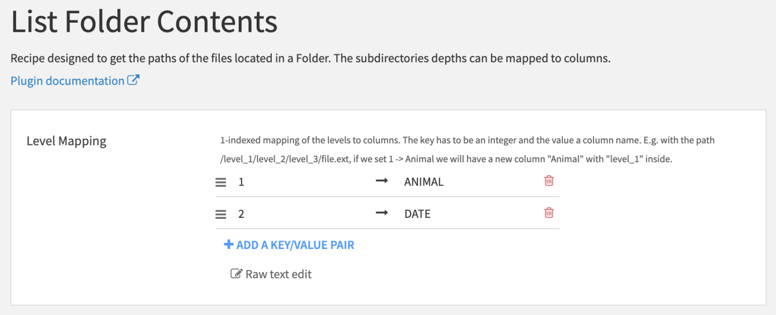Plugin List Folder Contents Dataiku