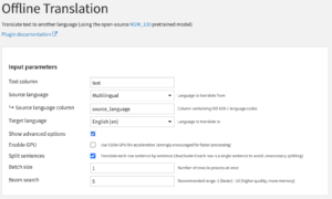 Offline Translation – Settings